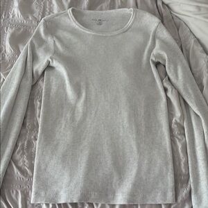 Brandy Melville Gray Fitted Long Sleeve Tee